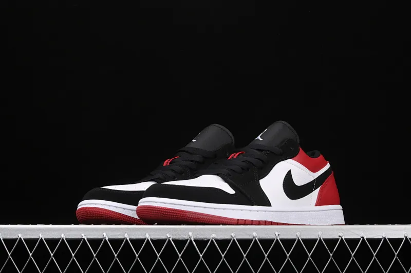 All Categories Air Jordan Jordan Series Basketball Shoes Air Jordan 1 Low New Version Air Jordan 1 Low AJ1 Joe 1 Low Top Leather Black Toe 553558-116